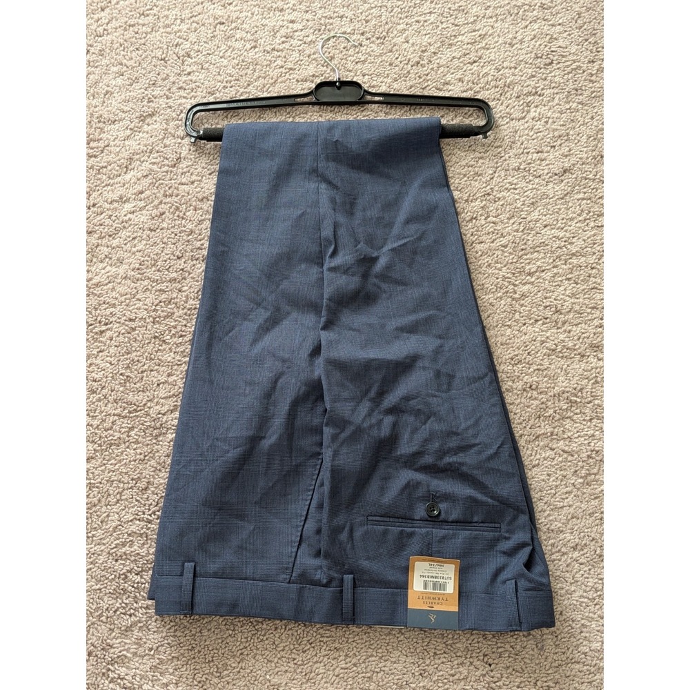 Charles Tyrwhitt Pants Ink Blue Classic Fit Performance Trouser Mens 36X34 NWT